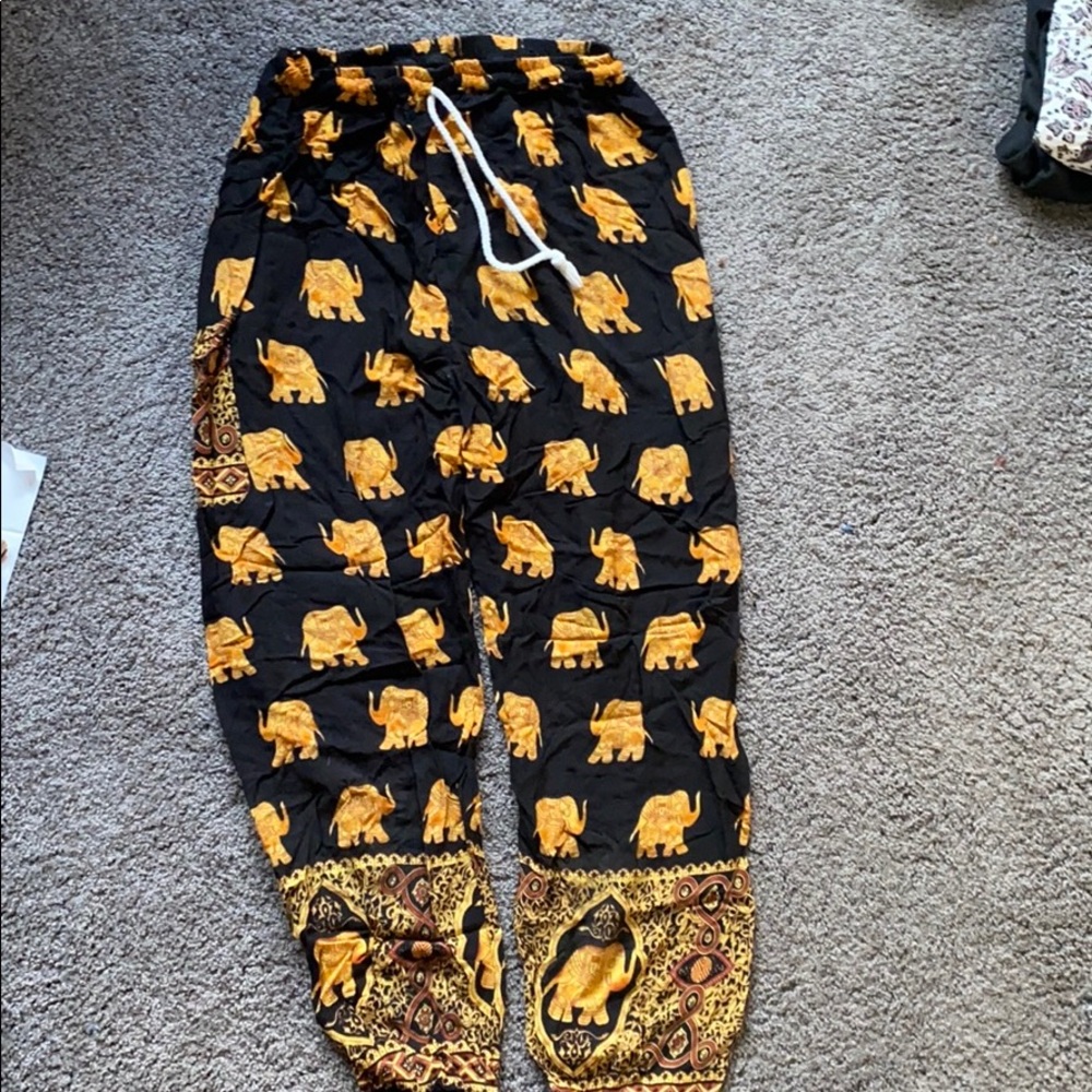 Gold Elephant Pants